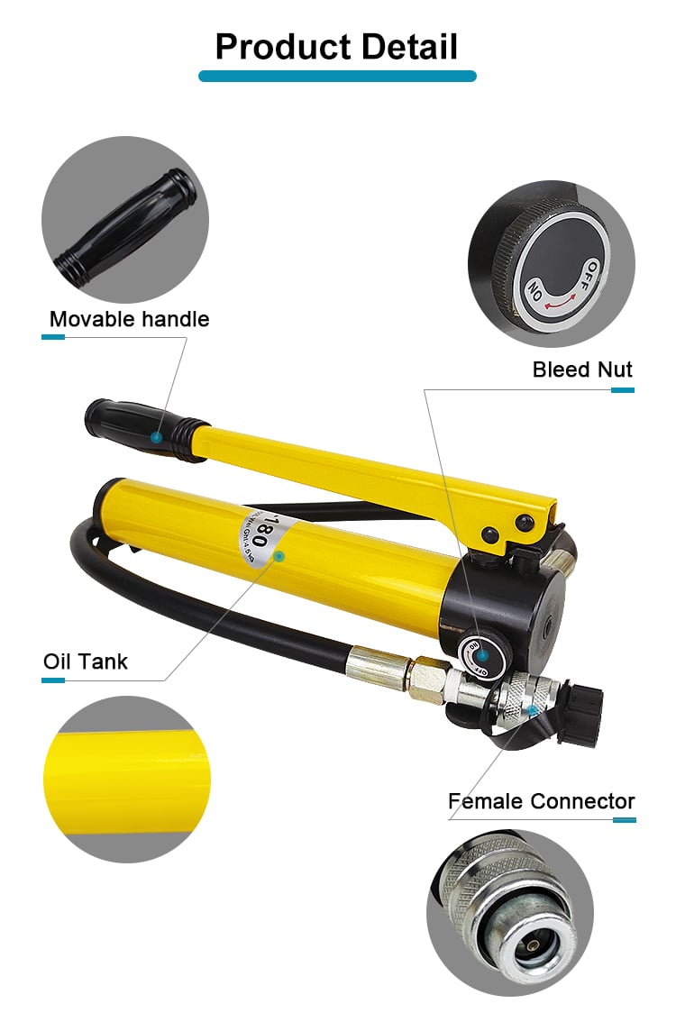 portable cp 180 hydraulic metal manual pump 700 bar high pressure oil pumps food water processing motor power supply machining-2