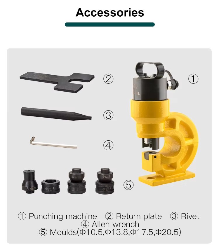 ch 60l hydraulic punching machine metal puncher hole puncher-9