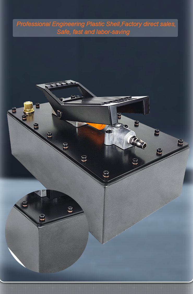bq da6 hydraulic air pump pneumatic foot pedal with 70 mpa pressure for single acting cylinder-4