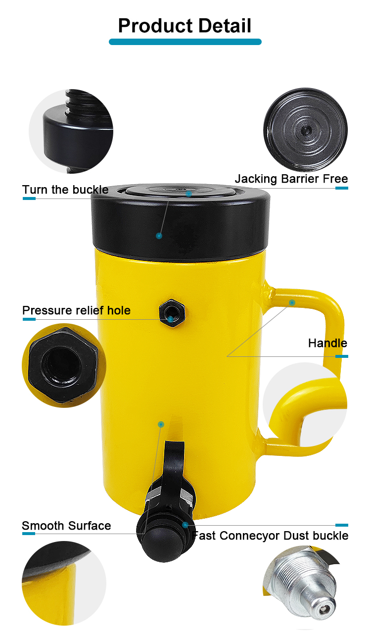 cll 30100 china manufacturer single acting lock nut 30ton jack hydraulic cylinder-2
