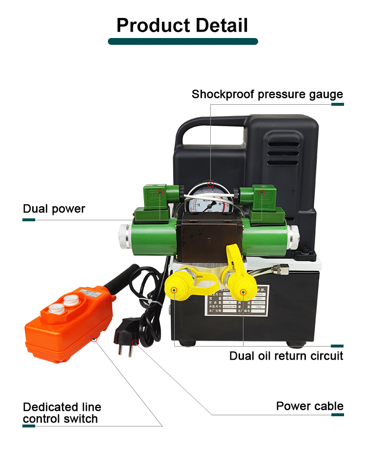gyb 63d portable electric power pack double acting with 700 bar high pressure for industrial applications-2
