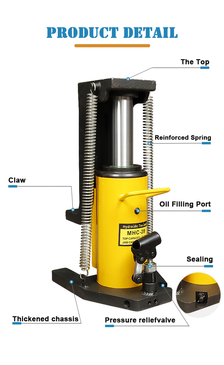 mhc 20 20ton manual hydraulic toe jack-2