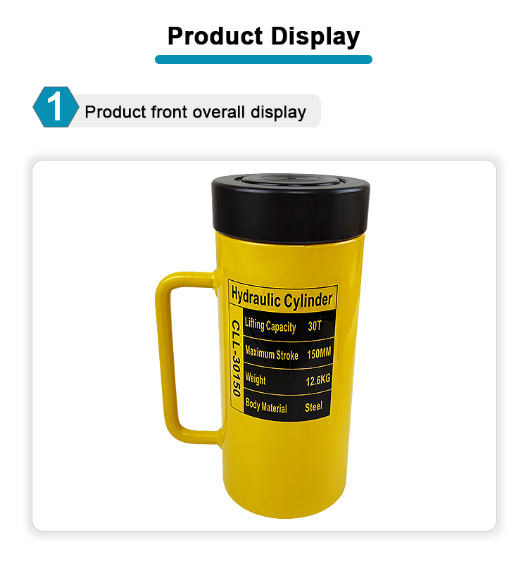 cll 30150 single acting low profile lock nut 30 ton hydraulic cylinder-5