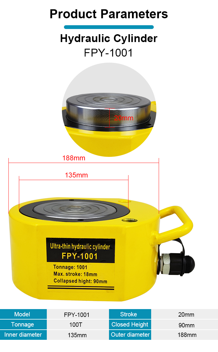 fpy 1001 100ton micro hydraulic jack cylinder-1