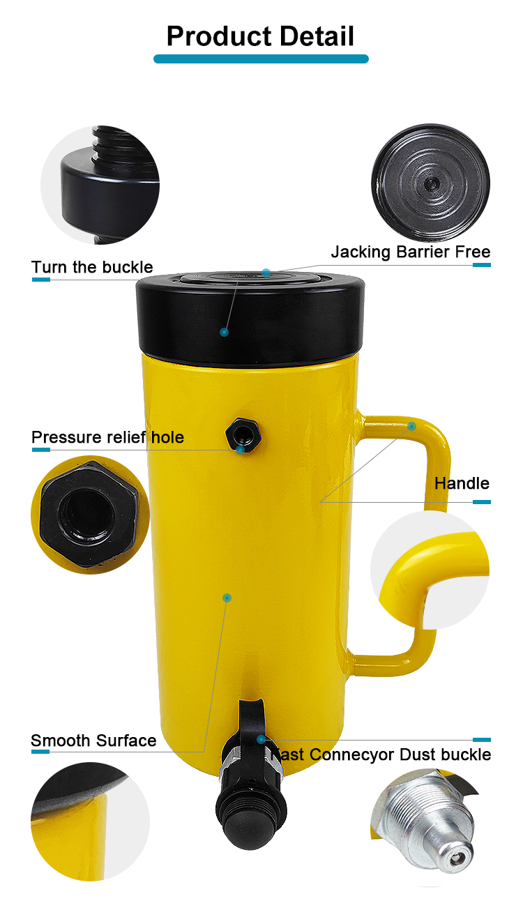 cll 30150 single acting low profile lock nut 30 ton hydraulic cylinder-2