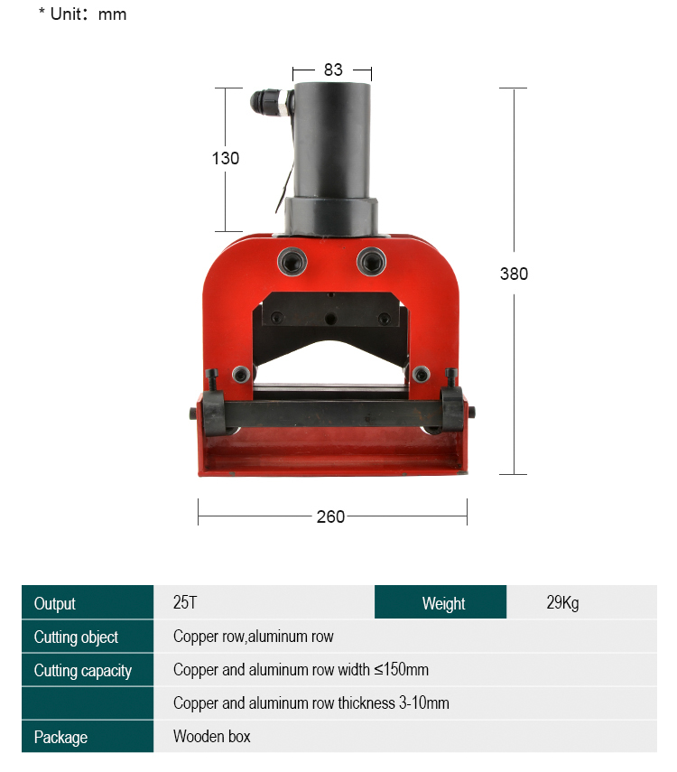 cwc 150v hydraulic 150mm copper busbar cutting machine aluminum plate hydraulic tools-3