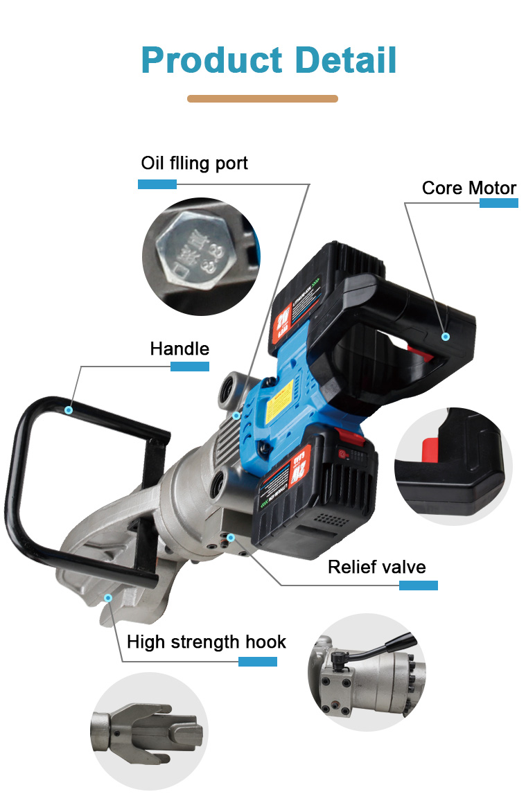 rb 25l portable electric rebar bender steel bar bending machine single operated portable hydraulic rebar bender-4