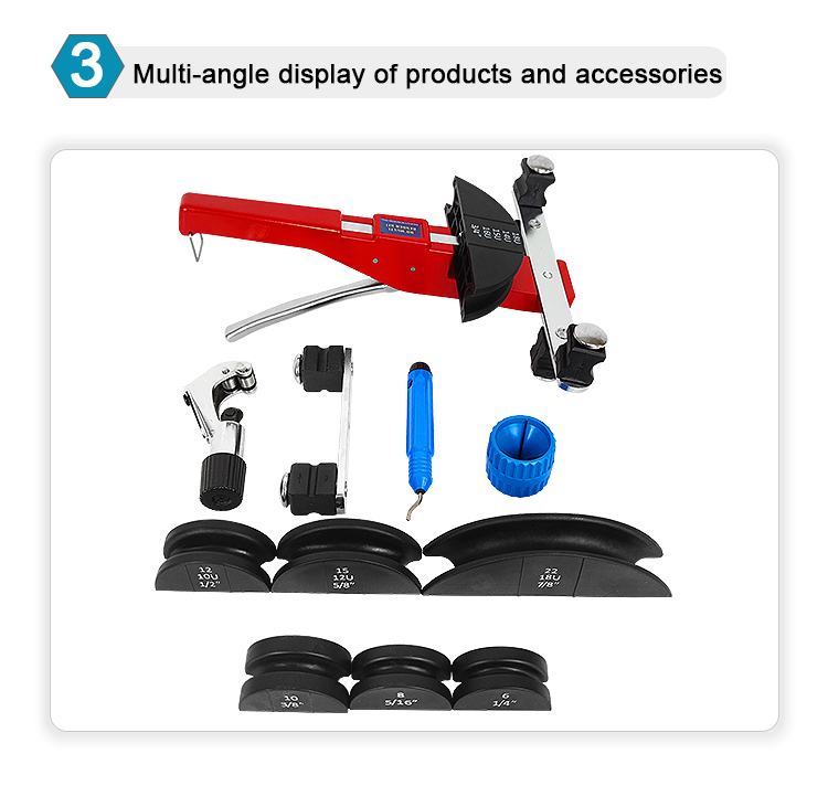 ct 999 6 22mm hand bender tool set hvac refrigeration copper pipe bending tools 90 degree tube bender kit-6