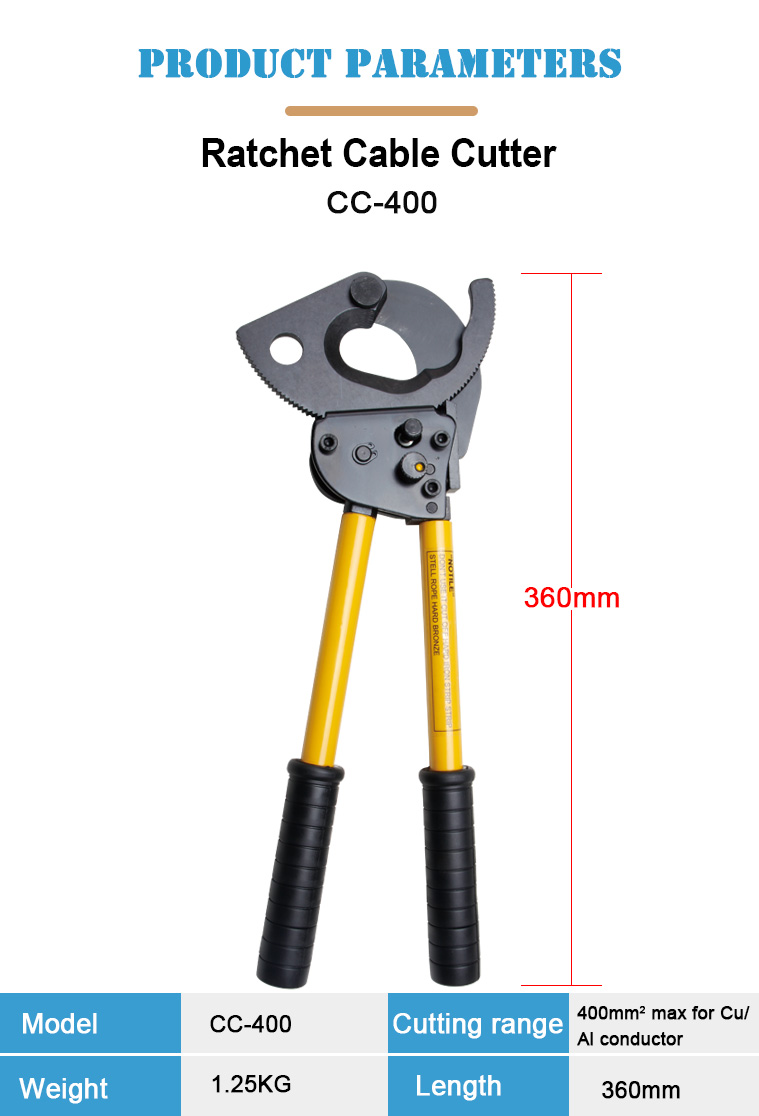 cc 400 heavy duty ratchet electric cable cutter tool armored cable wire cutter-1