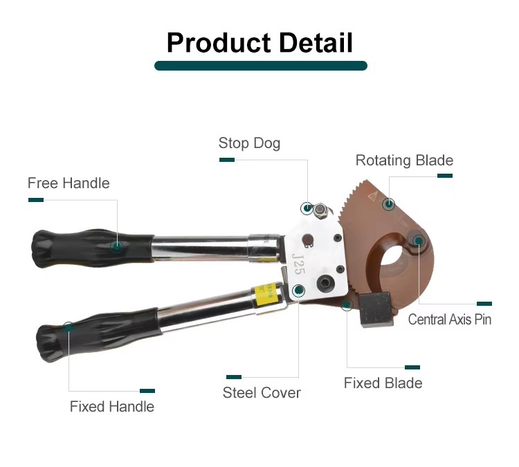 j25 ratchet cable cutter hydraulic acsr cable cutter-4