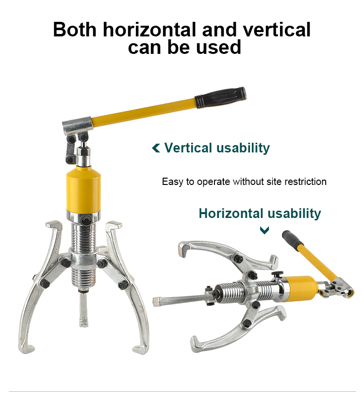 dyf 15 15ton hydraulic gear wheel bearing puller separator tool adjustable two three jaws with portable box for repair shop-3