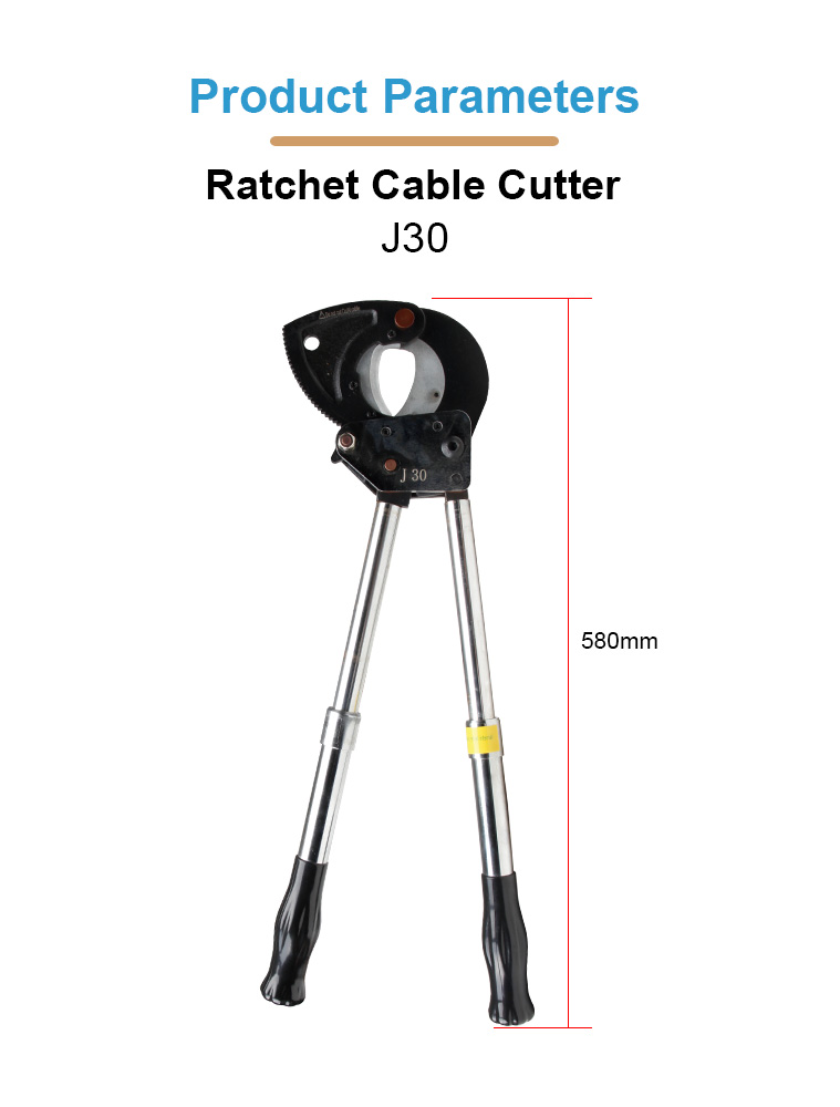 j30 easy operation steel manual ratchet cable cutter wire-1