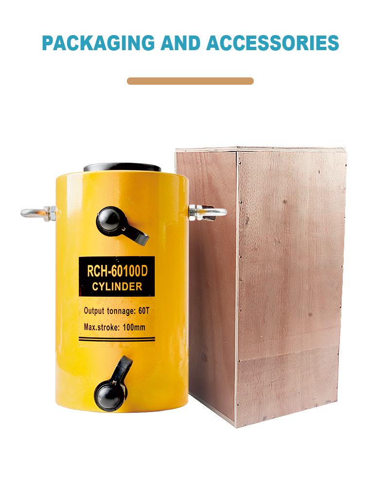 rch 60100d 60 ton double acting hollow plunger cylinder 60ton stroke 100mm-12