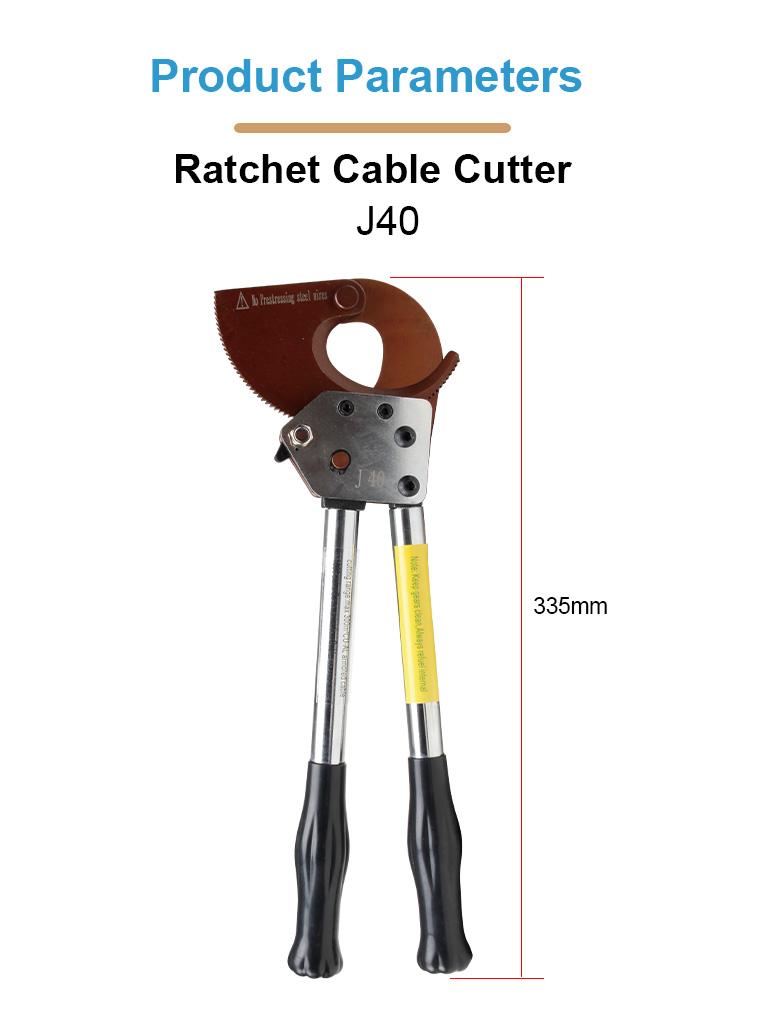 j40 power construction machines and tools hand ratchet cable cutter for copperaluminum cable544-1