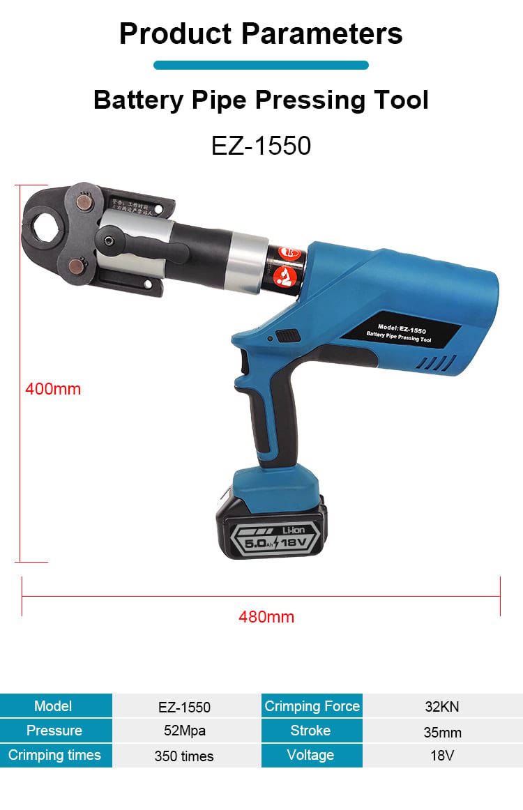 ez 1550 battery powered pipe crimping tool pipe tool price-1