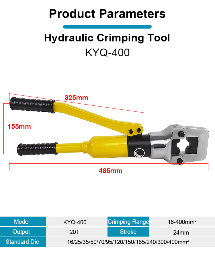 kyq 400 hydraulic crimping tool hydraulic compression plier hydraulic crimping plier range 16 400mm2 hydraulic plier-1