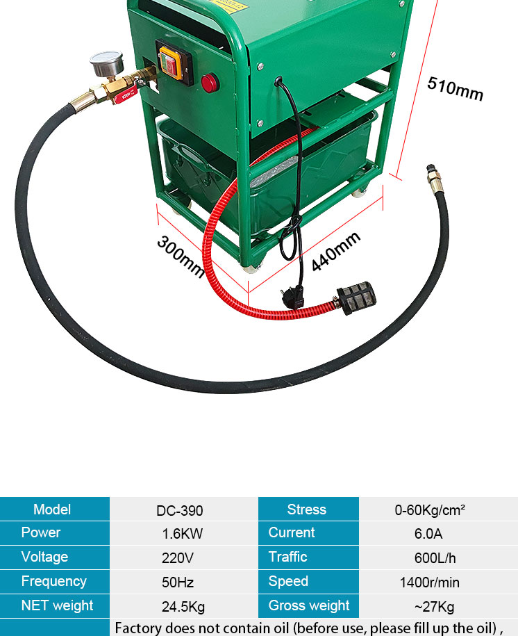 dc 390 60bar electric pressure test pump-2