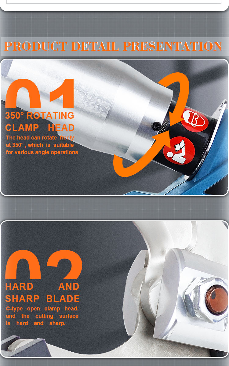 65c cutting crimping 2 in 1 battery electric powered hydraulic tool 65mm cable cutter911-8