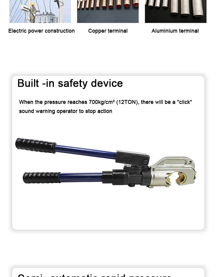 hot sale ep 430 manual crimp plier crimper 16 400mm2 with strap safety set hydraulic electric cable lug crimping tool-4