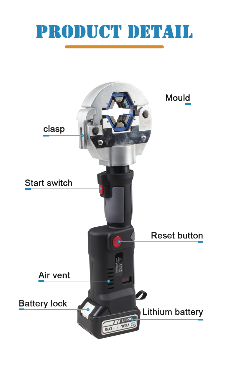 ls 71500 battery operated hydraulic hose crimper kit portable ac tool-2