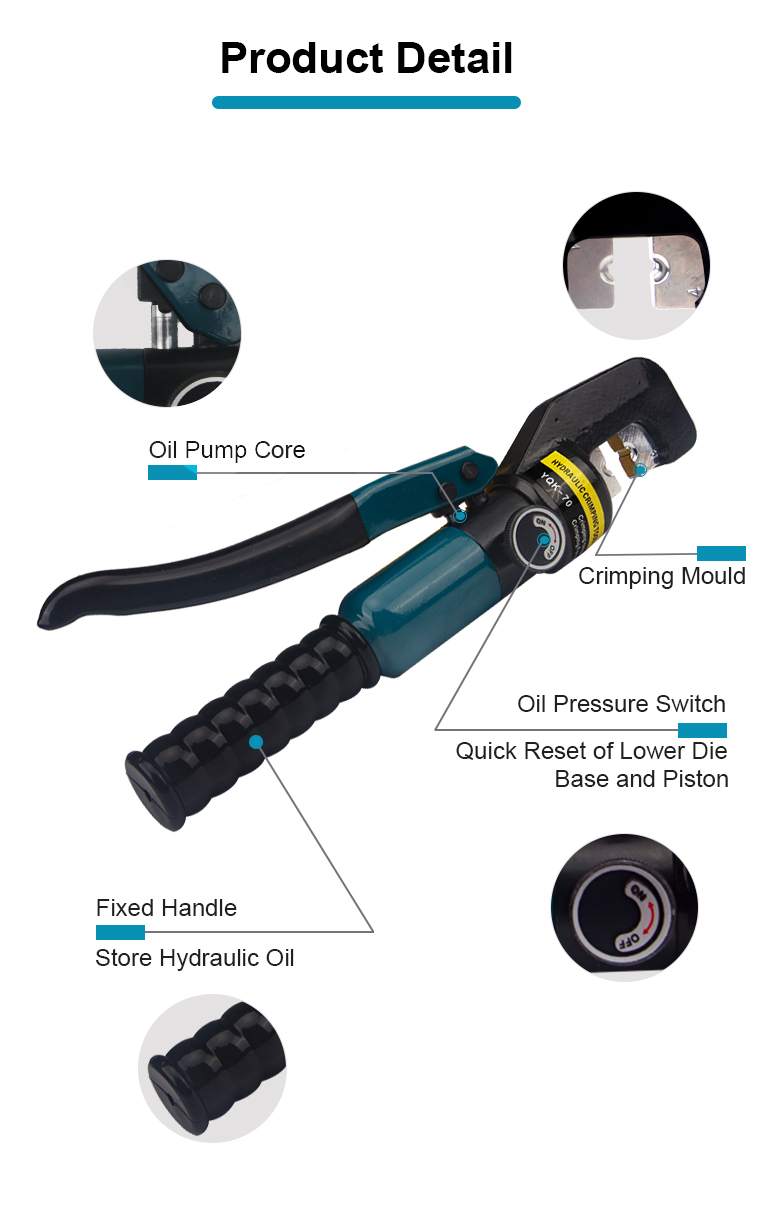 yqk 70 10 tons hydraulic wire battery cable lug terminal crimper-2