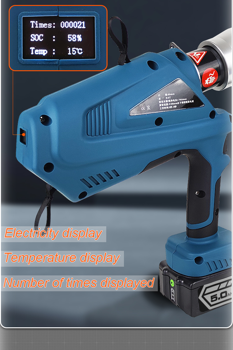 65c cutting crimping 2 in 1 battery electric powered hydraulic tool 65mm cable cutter911-4