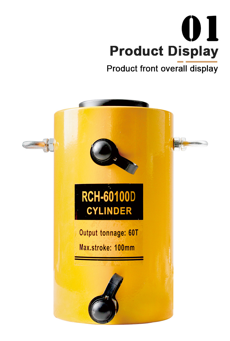 rch 60100d 60 ton double acting hollow plunger cylinder 60ton stroke 100mm-5