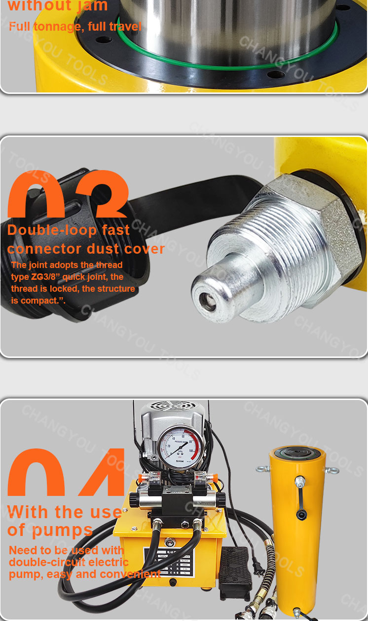 rr 100500 long stroke double acting hydraulic jack-8