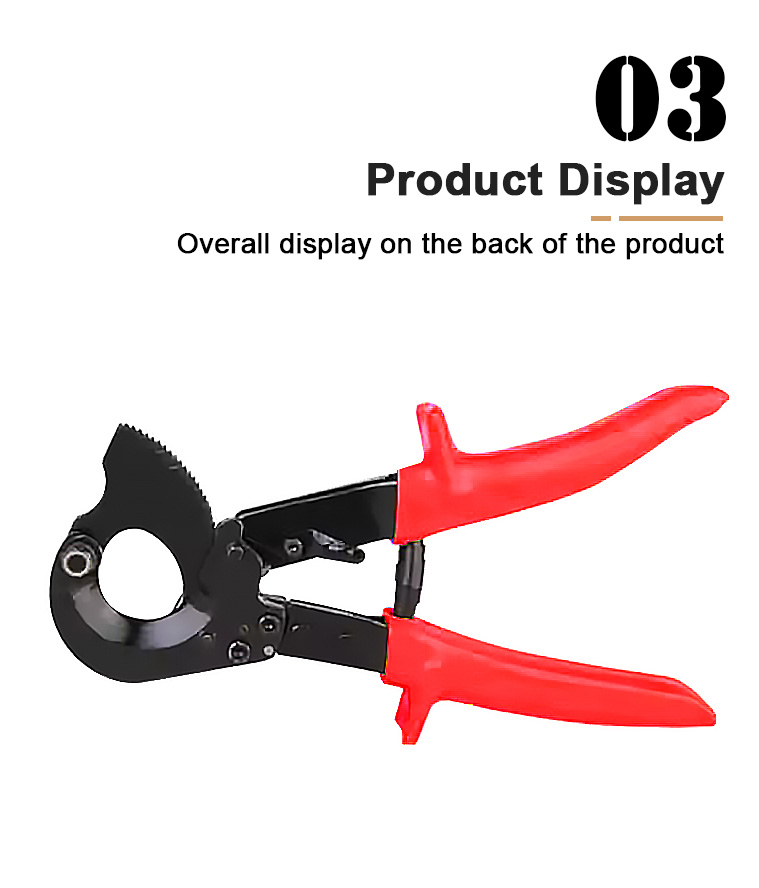 cc 325 industrial grade ratchet cable cutter oem  odm support for cu al 240mm-7