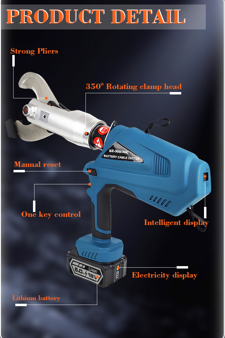 65c cutting crimping 2 in 1 battery electric powered hydraulic tool 65mm cable cutter911-6