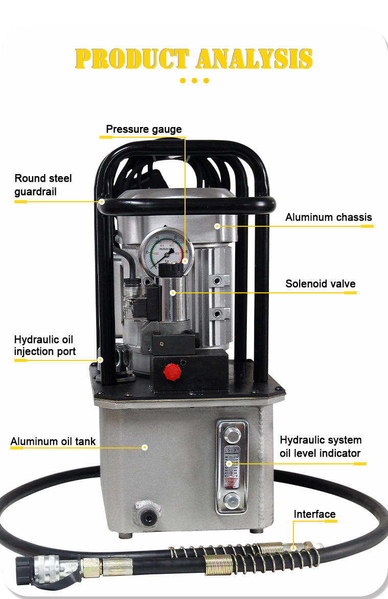mer 218eb electric oil pump factory 700 bar high pressure hydraulic pump 075kw portable machining post tensioning applications-8