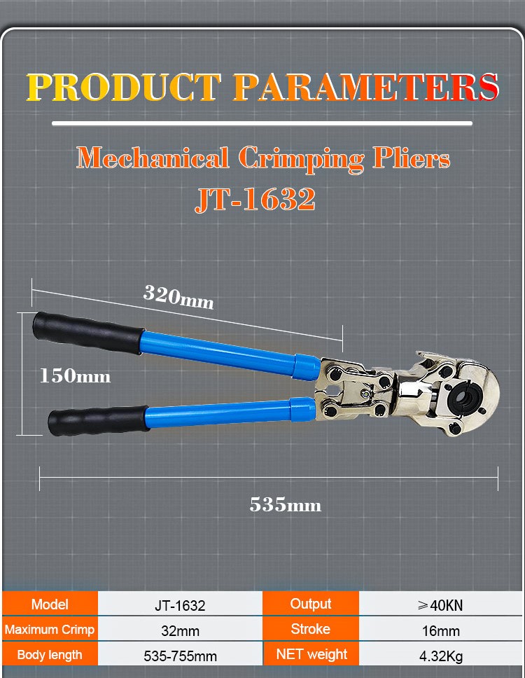 jt 1632 high pressure hand compression pressing plumbing tools manual hydraulic hose crimping tool-1