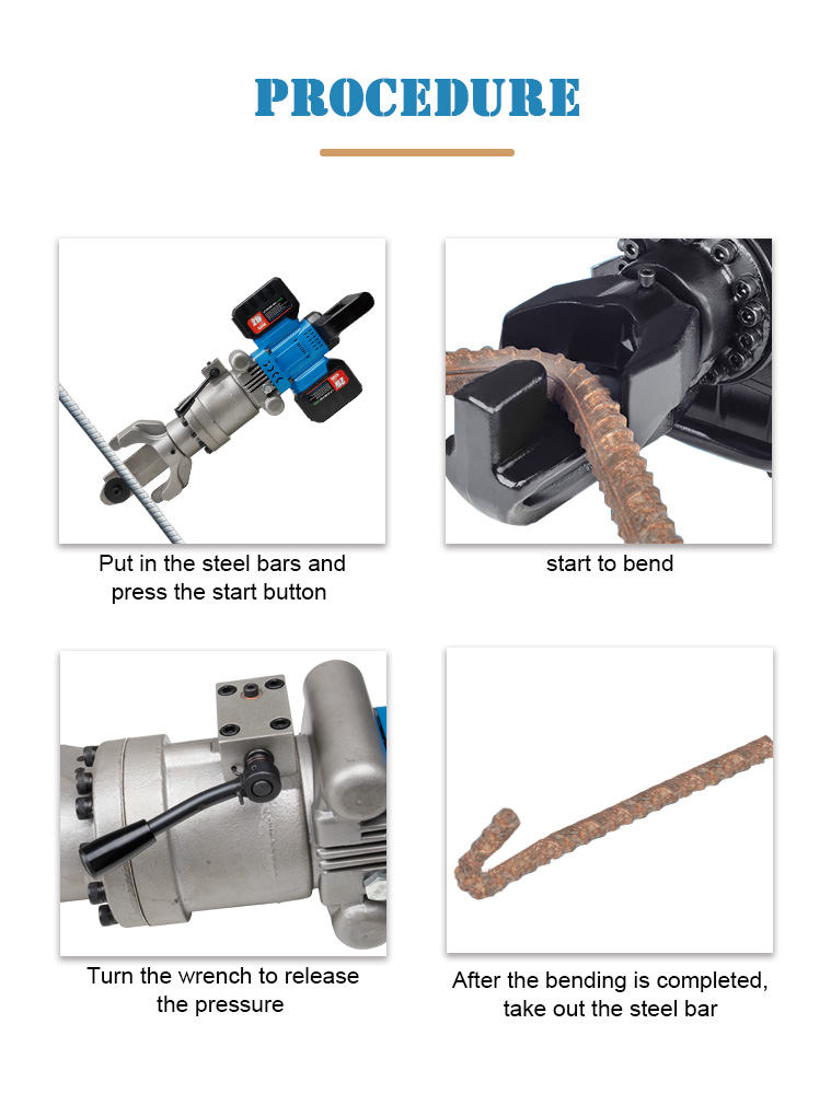 rb 25l portable electric rebar bender steel bar bending machine single operated portable hydraulic rebar bender-3
