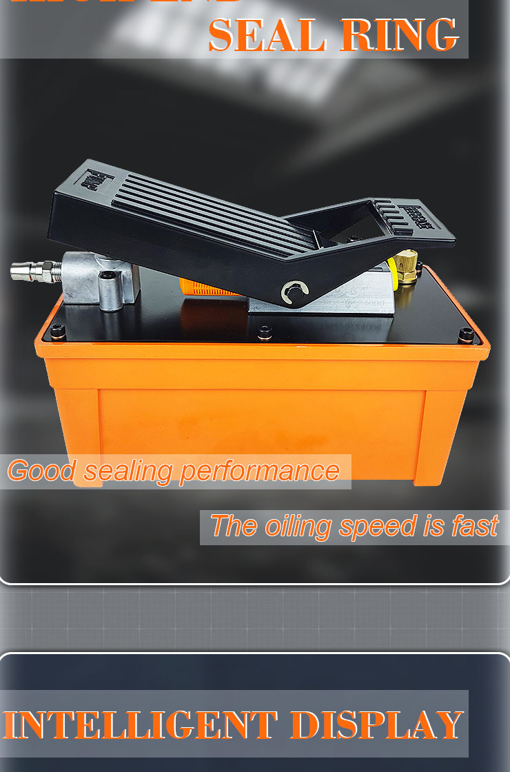 bq da5 pneumatic hydraulic foot pedal air pump with 70 mpa hydraulic pressure for single acting cylinder-3