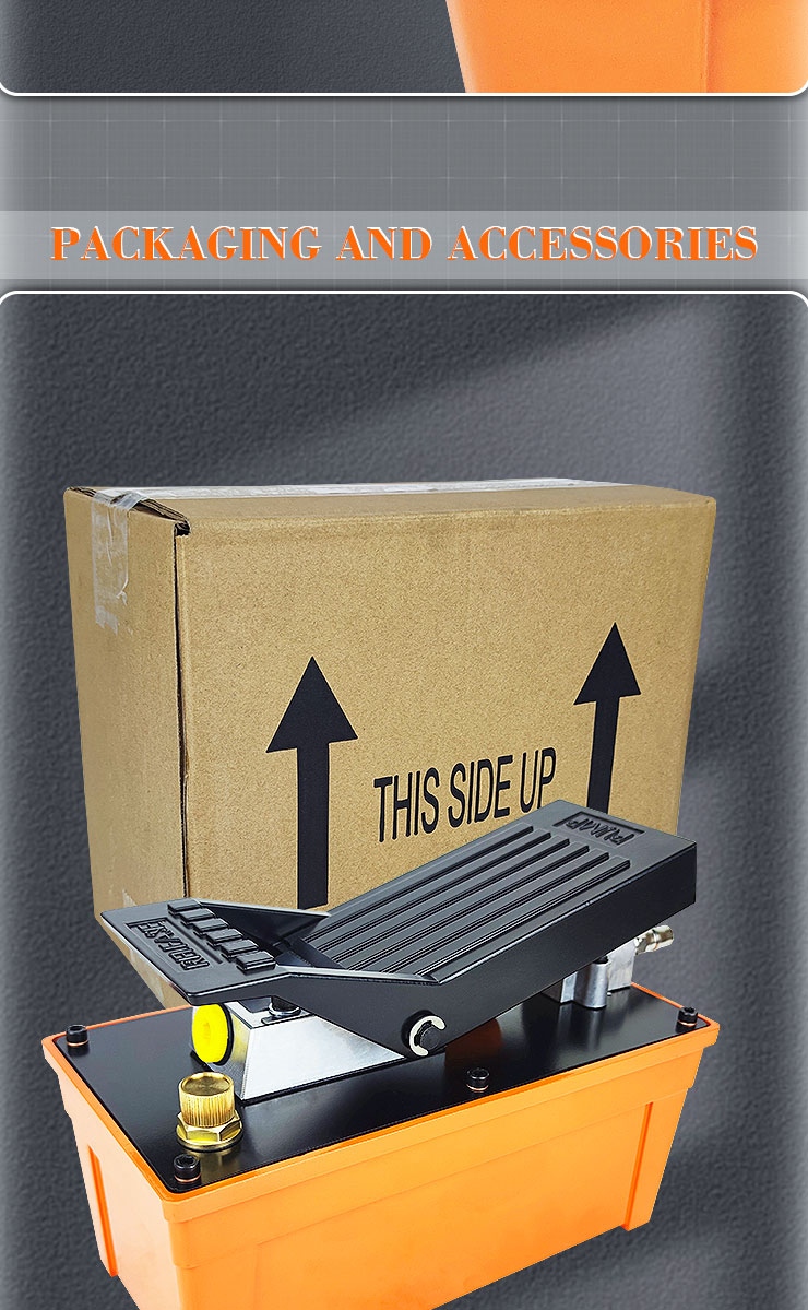 bq da5 pneumatic hydraulic foot pedal air pump with 70 mpa hydraulic pressure for single acting cylinder-8