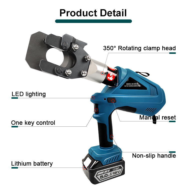 40 cutting crimping 2 in 1 battery electric powered hydraulic tool 40mm cable cutter748-5
