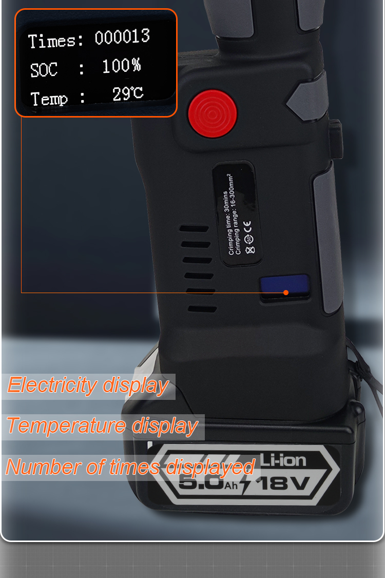 ls 300 6t 300mm2 battery powered cable hydraulic crimping tool-4