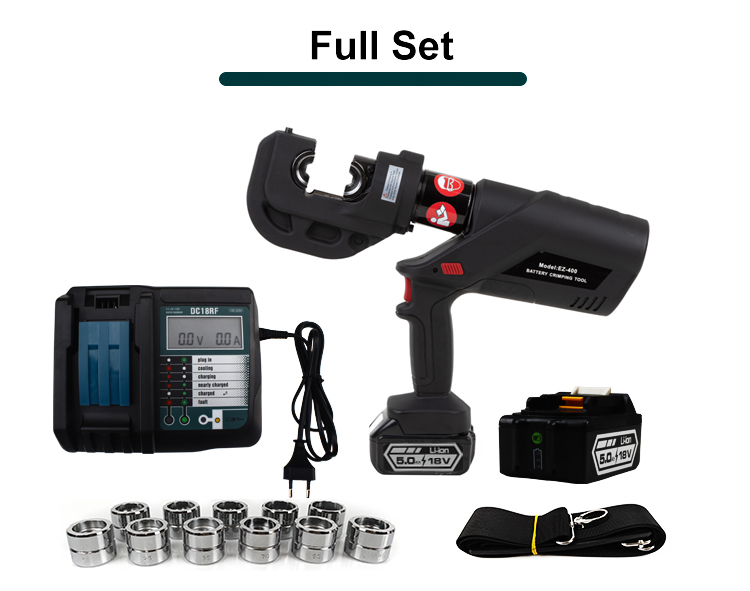 ez 400 battery powered wire power hydraulic crimping tool for terminal with oled-3