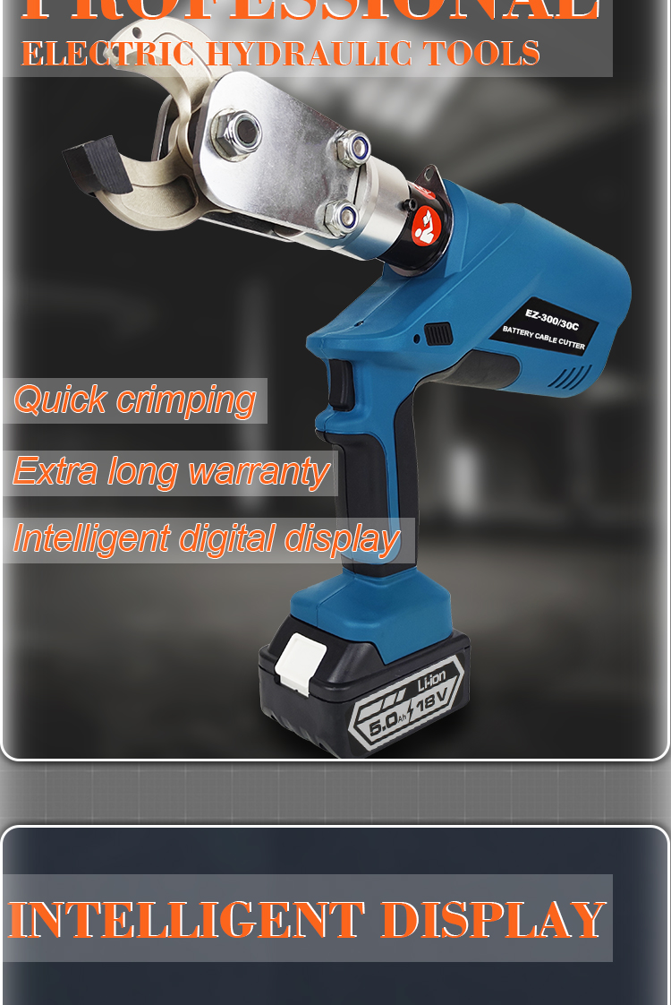 30c cutting crimping 2 in 1 battery electric powered hydraulic tool 30mm cable cutter766-3