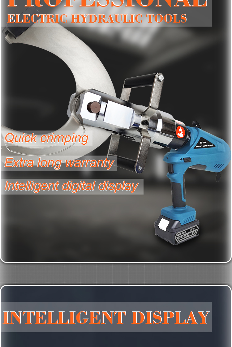 ez 135c 20t portable electric hydraulic cable cutter battery powered cutting tools312-3
