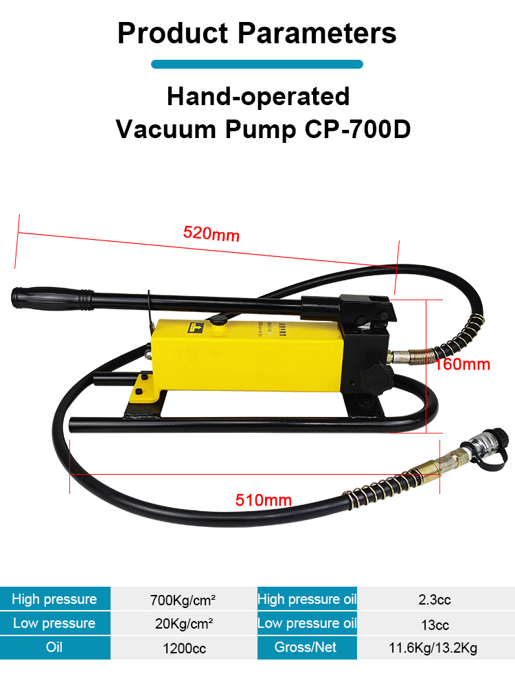 cp 700d hand operated hydraulic pump 700bar single sta piston pump-1