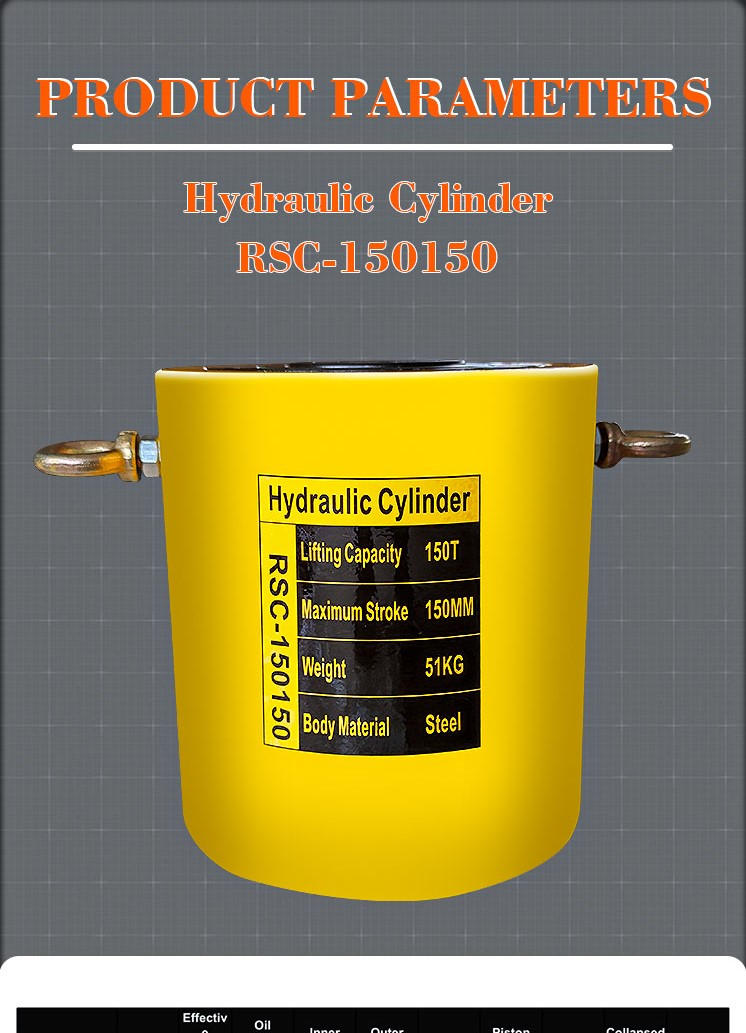 rsc 150150 hydraulic cylinder manufacturers hydraulic jack 150 ton-1