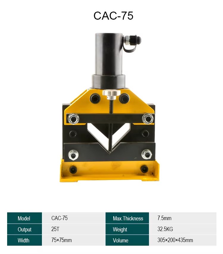 cac 75 hydraulic angle iron cutter for cutting angle steel bar 75756mm-3