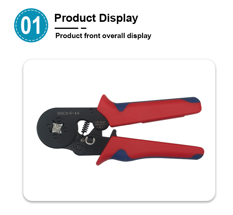 hsc8 6 4a ve tubular copper crimp insulated tool pliers electric wire cord end connectors terminals kit-4