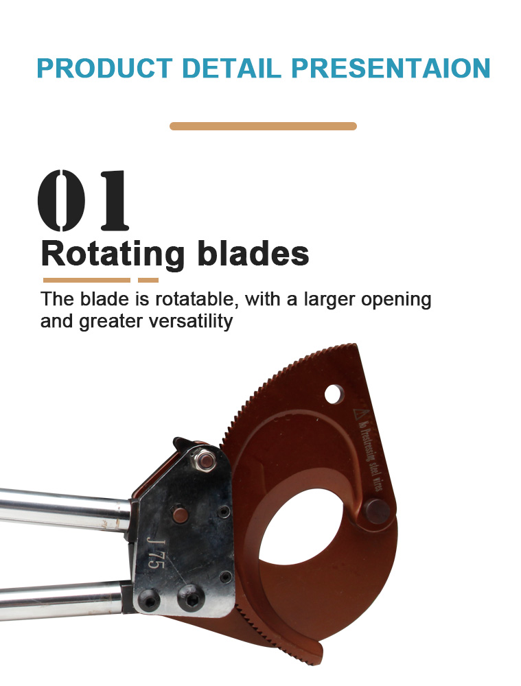 manual cable cutting tool ratchet cable cutter j75-5