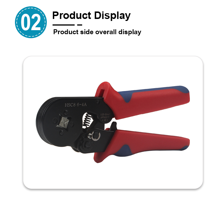 hsc8 6 4a ve tubular copper crimp insulated tool pliers electric wire cord end connectors terminals kit-5