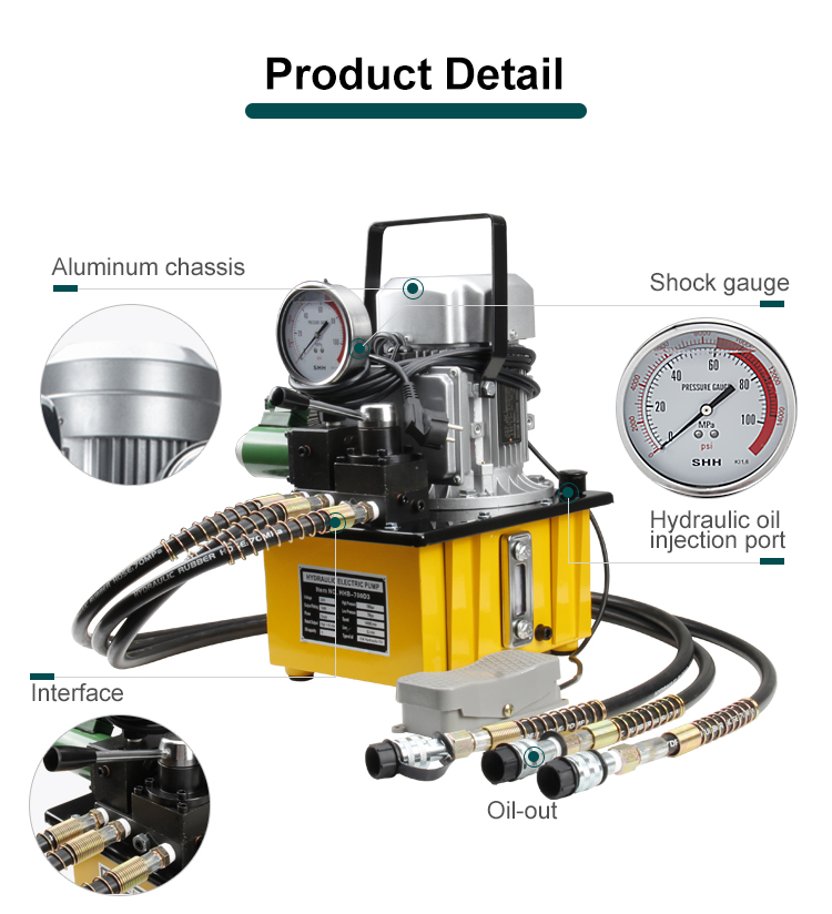 hhb 700d3 electric pump high pressure 700 bar three action hydraulic power source-3