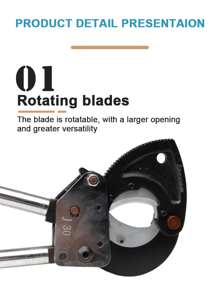 j30 easy operation steel manual ratchet cable cutter wire-5