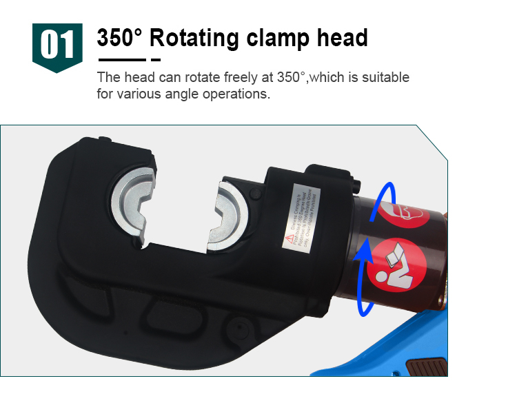 ez 400 16 400 mm2 battery powered hydraulic crimping tool crimper for cu al cable-4