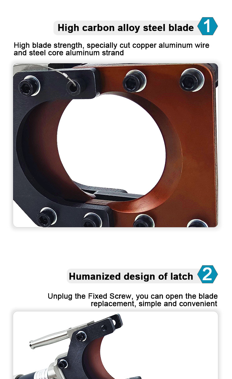 cpc 100h 12 ton hydraulic copper and aluminum armoured cable cutter 100mm-6